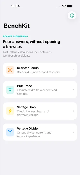 BenchKit — Screens 1